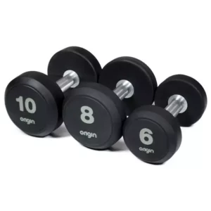 Origin RD2 Rubber 52.5-60kg Dumbbell Set – 2.5kg increments – 4 pairs